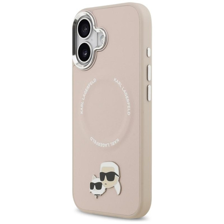 Karl Lagerfeld Karl & Choupette Pins MagSafe - Etui iPhone 17 (różowy)