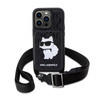 Karl Lagerfeld Crossbody NFT Saffiano Monogram Choupette - Etui iPhone 14 Pro Max (Czarny)