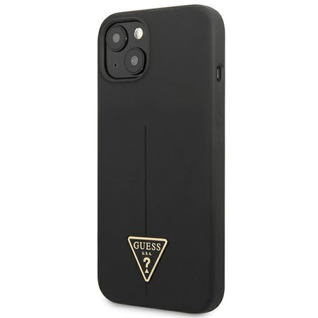 Guess Silicone Triangle Logo - Etui iPhone 13 (czarny)