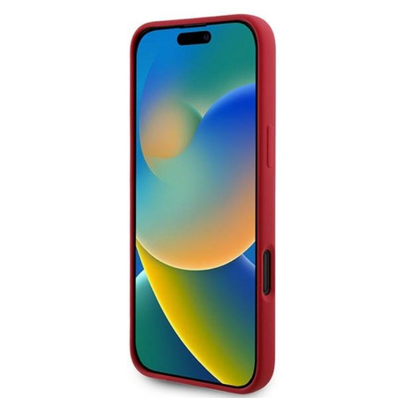 Karl Lagerfeld Silicone Karl & Choupette Ring MagSafe - Etui iPhone 16 Plus (czerwony)