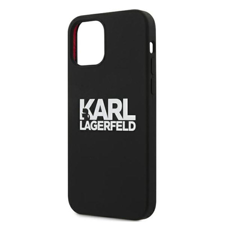 Karl Lagerfeld Silicone Stack Logo - Etui iPhone 12 / iPhone 12 Pro (czarny)