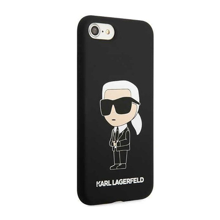 Karl Lagerfeld Silicone NFT Ikonik - Etui iPhone SE (2022 / 2020) / 8 / 7 (czarny)