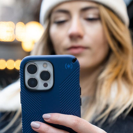 Speck Presidio2 Grip - Antypoślizgowe etui iPhone 14 Pro (Coastal Blue / Black / White)
