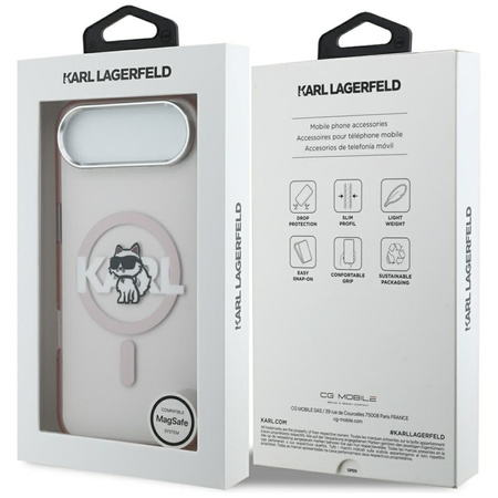 Karl Lagerfeld IML Choupette Sketch Logo MagSafe - Etui iPhone Air (różowy)