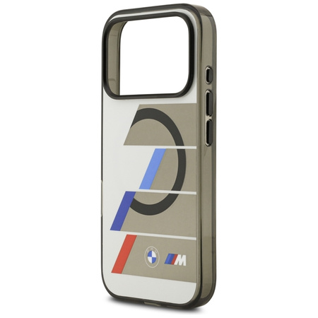 BMW M IML Metal Buttons Tricolor Lines MagSafe - Etui iPhone 17 Pro (antracyt)