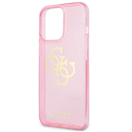 Guess Glitter 4G Big Logo - Etui iPhone 13 Pro Max (różowy)