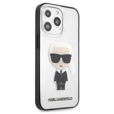 Karl Lagerfeld Ikonik Karl- Etui iPhone 13 Pro Max (przezroczysty / czarna ramka)
