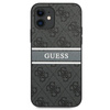 Guess 4G Printed Stripe – Etui iPhone 12 mini (szary)