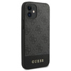 Guess 4G Bottom Stripe Collection - Etui iPhone 12 mini (szary)