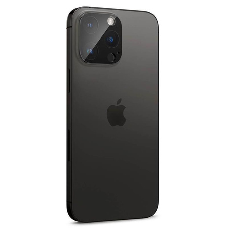 Spigen Optik.TR Camera Lens Protector 2-Pack - Szkło ochronne na obiektyw do iPhone 16 Pro / 16 Pro Max / 15 Pro / 15 Pro Max / 14 Pro / 14 Pro Max (Black)