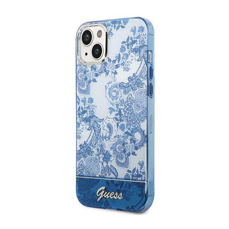 Guess Porcelain Collection - Etui iPhone 14 (niebieski)