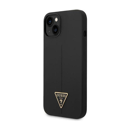 Guess Silicone Triangle Logo - Etui iPhone 14 (czarny)