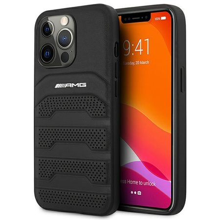 AMG Debossed Lines - Etui iPhone 14 Pro Max (czarny)