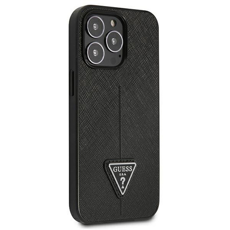 Guess Saffiano Triangle Logo Case – Etui iPhone 13 Pro (czarny)