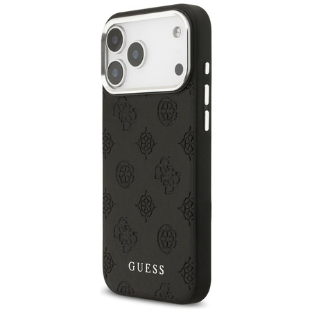 Guess Peony Hot Stamp Script MagSafe - Etui iPhone 17 Pro Max (czarny)