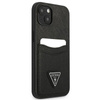 Guess Saffiano Double Card Triangle - Etui iPhone 13 (czarny)