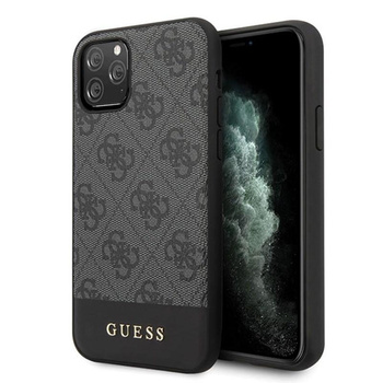 Guess 4G Bottom Stripe Collection - Etui iPhone 11 Pro Max (szary)