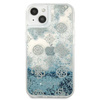 Guess Peony Liquid Glitter - Etui iPhone 13 (niebieski)
