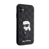 Karl Lagerfeld NFT Saffiano Monogram Ikonik - Etui iPhone 11 (Czarny)