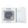 Guess Silicone 4G Charm - Etui AirPods 4 (czarny)