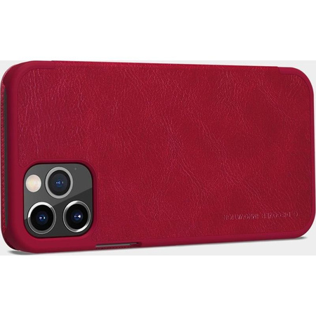 Nillkin Qin Leather Case - Etui Apple iPhone 12 / 12 Pro (Red)
