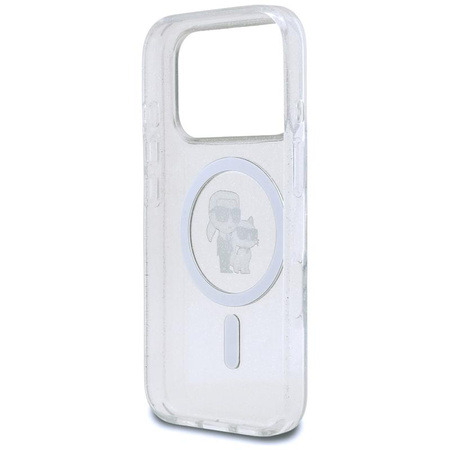 Karl Lagerfeld IML Karl Choupette Glitter MagSafe - Etui iPhone 17 Pro Max (przezroczysty)