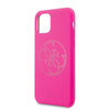 Guess Slilicon 4G Tone on Tone Logo - Etui iPhone 11 Pro (Fuchsia)
