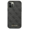 Guess 4G Metal Gold Logo – Etui iPhone 12 Pro Max (szary)
