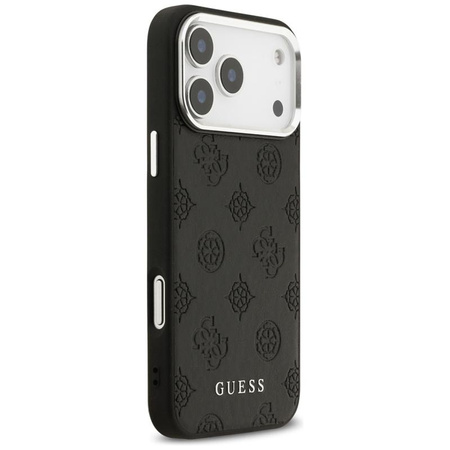 Guess Peony Hot Stamp Script MagSafe - Etui iPhone 17 Pro Max (czarny)