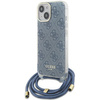 Guess Crossbody Cord 4G Print - Etui iPhone 15 (niebieski)