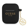 Guess 4G Charms Silicone Case - Etui AirPods (Black)