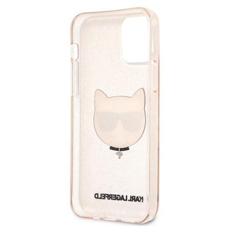 Karl Lagerfeld Choupette Head Glitter - Etui iPhone 12 Pro Max (złoty)