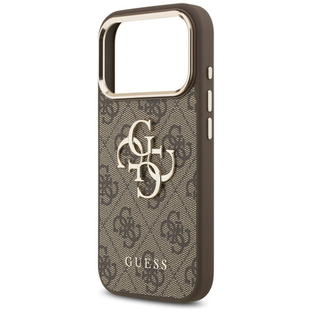 Guess 4G Big 4G Classic Logo - Etui iPhone 17 Pro Max (brązowy / złoty)