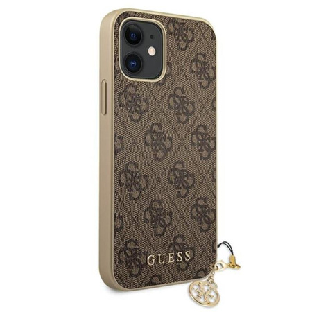 Guess 4G Charms Collection - Etui iPhone 12 mini (brązowy)