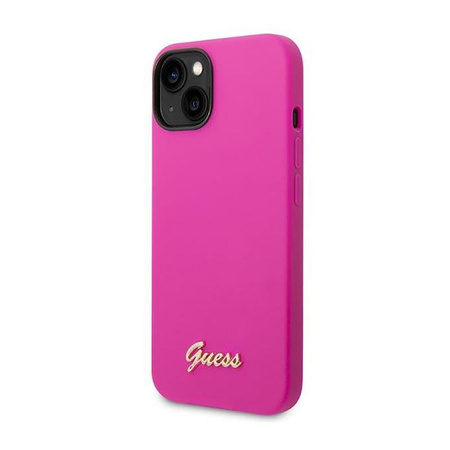 Guess Silicone Vintage - Etui iPhone 14 (fuksja)