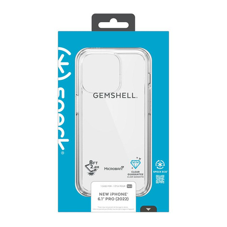 Speck Gemshell - Etui iPhone 14 Pro z powłoką MICROBAN (Clear)