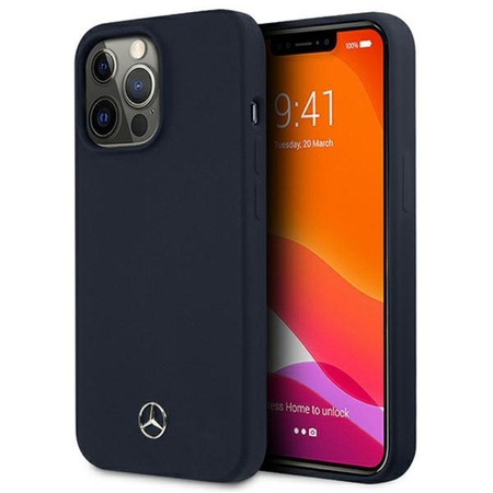 Mercedes Silicone Line - Etui iPhone 13 Pro Max (granatowy)