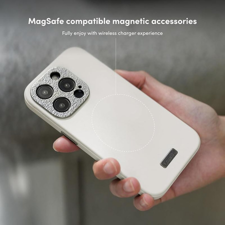 Moshi Napa MagSafe - Skórzane etui iPhone 15 Pro Max (Eggnog White)