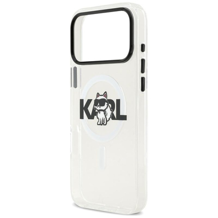 Karl Lagerfeld IML Choupette Sketch Logo MagSafe - Etui iPhone 17 Pro (przezroczysty)
