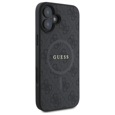 Guess 4G Ring Classic Logo MagSafe - Etui iPhone 16 (czarny)