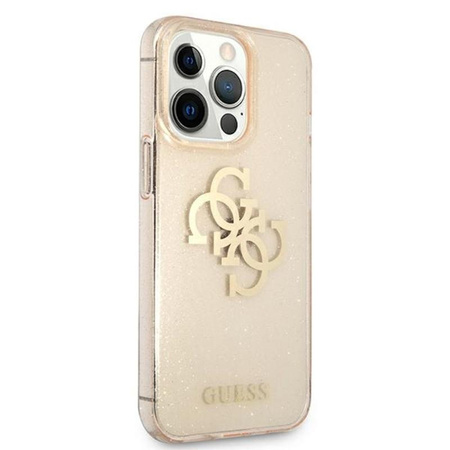 Guess Glitter 4G Big Logo - Etui iPhone 13 Pro (złoty)