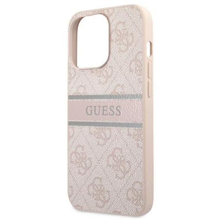 Guess 4G Printed Stripe - Etui iPhone 13 Pro (różowy)