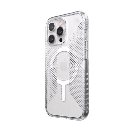 Speck Presidio Perfect-Clear with Grips + MagSafe - Etui iPhone 13 Pro z powłoką MICROBAN (Clear)