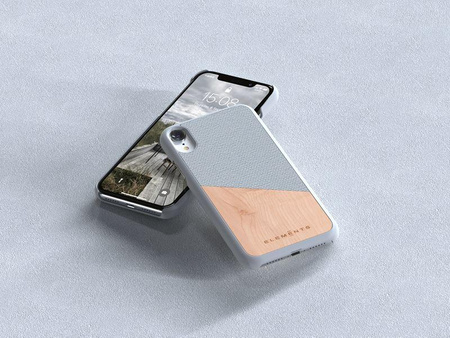 Nordic Elements Original Hel - Drewniane etui iPhone XR (Light Grey)