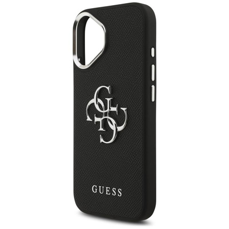 Guess Grained Big 4G Classic Logo - Etui iPhone 17 (czarny)