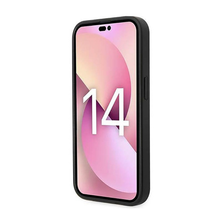 Karl Lagerfeld Saffiano Mono Metal Logo - Etui iPhone 14 Pro (czarny)