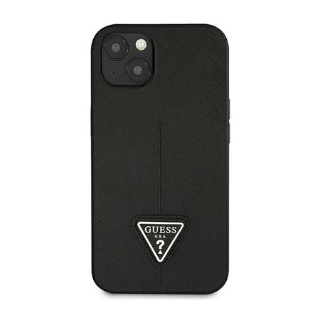 Guess Saffiano Triangle Logo Case – Etui iPhone 14 (czarny)