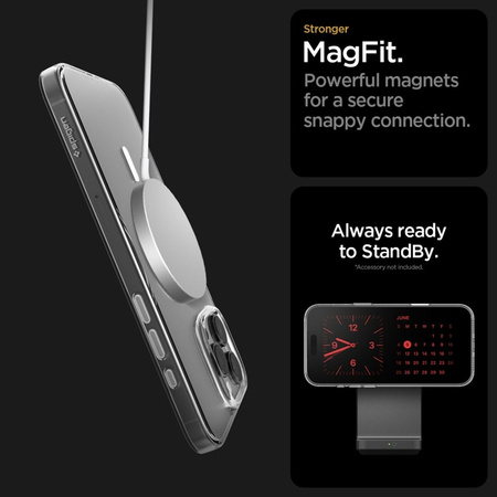 Spigen Thin Fit T Mag MagSafe - Etui do iPhone 16 Pro (Clear / White)