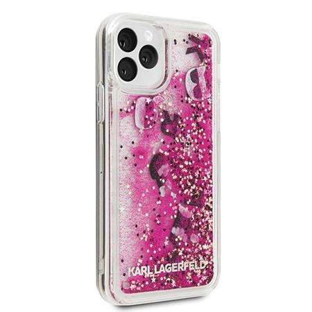 Karl Lagerfeld Glitter Liquid Floatting Charms - Etui iPhone 11 Pro (Pink Floatting Charms)