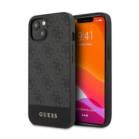 Guess 4G Bottom Stripe Collection - Etui iPhone 13 (szary)